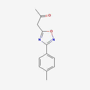 molecular formula C12H12N2O2 B2547199 1-[3-(4-甲基苯基)-1,2,4-噁二唑-5-基]丙酮 CAS No. 110449-27-9