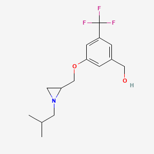 [3-[[1-(2-Methylpropyl)aziridin-2-yl]methoxy]-5-(trifluoromethyl)phenyl]methanol