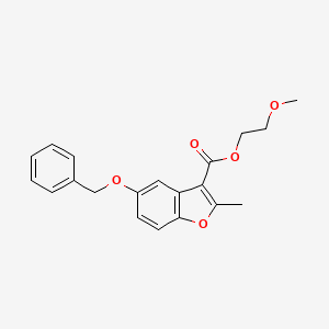 molecular formula C20H20O5 B2547205 2-Methoxyethyl 5-(benzyloxy)-2-methyl-1-benzofuran-3-carboxylate CAS No. 300674-37-7