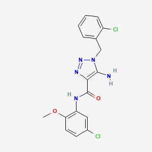 5-amino-N-(5-chloro-2-methoxyphenyl)-1-[(2-chlorophenyl)methyl]triazole-4-carboxamide