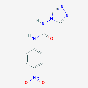 molecular formula C9H8N6O3 B254721 1-(4-Nitrophenyl)-3-(1,2,4-triazol-4-yl)urea 