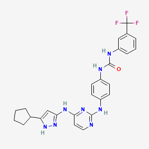 1-[4-[[4-[(5-Cyclopentyl-1h-Pyrazol-3-Yl)amino]pyrimidin-2-Yl]amino]phenyl]-3-[3-(Trifluoromethyl)phenyl]urea