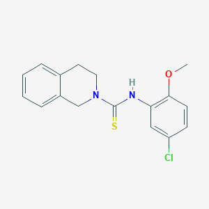 molecular formula C17H17ClN2OS B2547222 N-(5-chloro-2-methoxyphenyl)-3,4-dihydroisoquinoline-2(1H)-carbothioamide CAS No. 690247-65-5