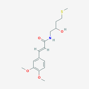 molecular formula C16H23NO4S B2547226 (E)-3-(3,4-Dimethoxyphenyl)-N-(2-hydroxy-4-methylsulfanylbutyl)prop-2-enamide CAS No. 2321334-64-7
