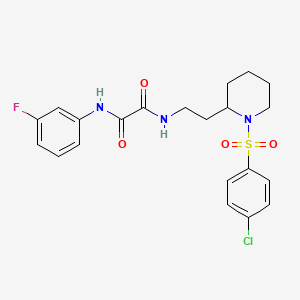 N-{2-[1-(4-chlorobenzenesulfonyl)piperidin-2-yl]ethyl}-N'-(3-fluorophenyl)ethanediamide