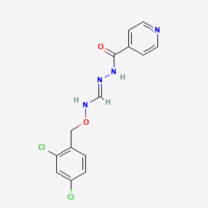 molecular formula C14H12Cl2N4O2 B2547252 N'-[(1E)-{[(2,4-dichlorophenyl)methoxy]amino}methylidene]pyridine-4-carbohydrazide CAS No. 338791-43-8