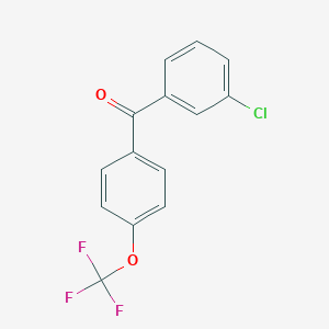 molecular formula C14H8ClF3O2 B2547262 (3-Chlorophenyl)-[4-(trifluoromethoxy)phenyl]methanone CAS No. 1712386-81-6