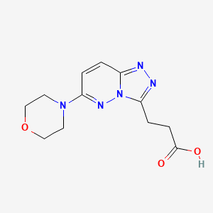 molecular formula C12H15N5O3 B2547264 3-[6-(吗啉-4-基)[1,2,4]三唑并[4,3-b]哒嗪-3-基]丙酸 CAS No. 901864-93-5