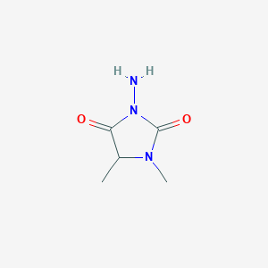 molecular formula C5H9N3O2 B2547266 3-Amino-1,5-dimethylimidazolidine-2,4-dione CAS No. 2031258-99-6