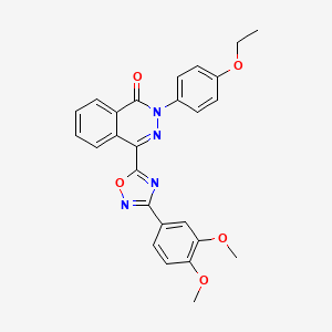 molecular formula C26H22N4O5 B2547267 4-[3-(3,4-dimethoxyphenyl)-1,2,4-oxadiazol-5-yl]-2-(4-ethoxyphenyl)phthalazin-1(2H)-one CAS No. 1291838-35-1