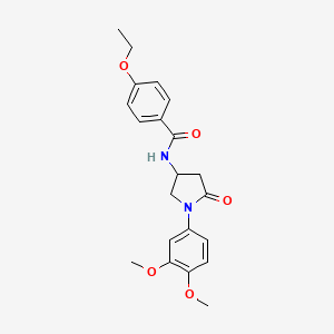 molecular formula C21H24N2O5 B2547271 N-[1-(3,4-Dimethoxyphenyl)-5-oxopyrrolidin-3-yl]-4-ethoxybenzamid CAS No. 900996-64-7