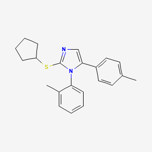 2-(cyclopentylthio)-1-(o-tolyl)-5-(p-tolyl)-1H-imidazole