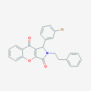 molecular formula C25H18BrNO3 B254728 1-(3-Bromophenyl)-2-(2-phenylethyl)-1,2-dihydrochromeno[2,3-c]pyrrole-3,9-dione 