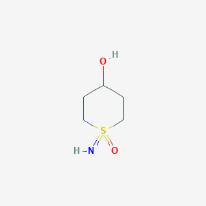 molecular formula C5H11NO2S B2547282 1-Imino-1-oxothian-4-ol CAS No. 1609964-37-5