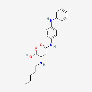 molecular formula C21H27N3O3 B2547293 4-Oxo-2-(pentylamino)-4-((4-(phenylamino)phenyl)amino)butanoic acid CAS No. 1048006-01-4