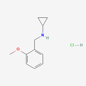molecular formula C11H16ClNO B2547309 盐酸N-(2-甲氧基苄基)环丙胺 CAS No. 1050213-71-2