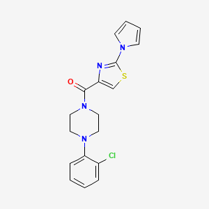 (2-(1H-pyrrol-1-yl)thiazol-4-yl)(4-(2-chlorophenyl)piperazin-1-yl)methanone