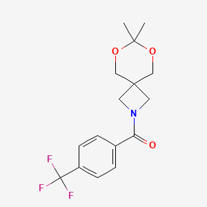 (7,7-Dimethyl-6,8-dioxa-2-azaspiro[3.5]nonan-2-yl)(4-(trifluoromethyl)phenyl)methanone