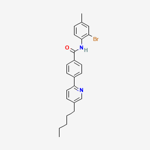 molecular formula C24H25BrN2O B2547330 N-(2-溴-4-甲基苯基)-4-(5-戊基吡啶-2-基)苯甲酰胺 CAS No. 312603-55-7