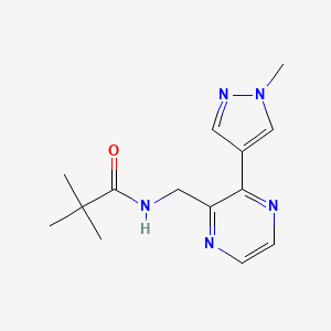 N-((3-(1-methyl-1H-pyrazol-4-yl)pyrazin-2-yl)methyl)pivalamide