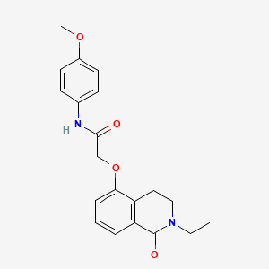 molecular formula C20H22N2O4 B2547337 2-[(2-乙基-1-氧代-3,4-二氢异喹啉-5-基)氧基]-N-(4-甲氧基苯基)乙酰胺 CAS No. 850905-09-8