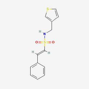 molecular formula C13H13NO2S2 B2547342 (E)-2-phenyl-N-(thiophen-3-ylmethyl)ethenesulfonamide CAS No. 1251711-61-1
