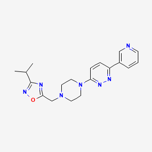 3-Propan-2-yl-5-[[4-(6-pyridin-3-ylpyridazin-3-yl)piperazin-1-yl]methyl]-1,2,4-oxadiazole