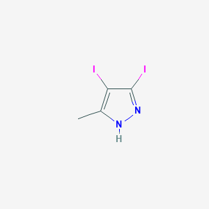 molecular formula C4H4I2N2 B2547346 3,4-二碘-5-甲基-1H-吡唑 CAS No. 6715-87-3