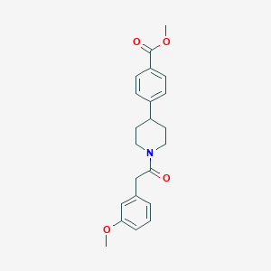 molecular formula C22H25NO4 B2547350 Methyl 4-(1-(2-(3-methoxyphenyl)acetyl)piperidin-4-yl)benzoate CAS No. 1421524-57-3