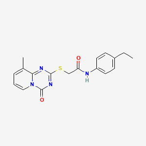 N-(4-ethylphenyl)-2-(9-methyl-4-oxopyrido[1,2-a][1,3,5]triazin-2-yl)sulfanylacetamide