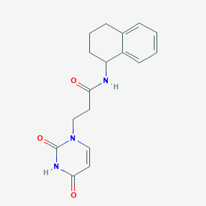 molecular formula C17H19N3O3 B2547353 3-(2,4-dioxo-3,4-dihydropyrimidin-1(2H)-yl)-N-(1,2,3,4-tetrahydronaphthalen-1-yl)propanamide CAS No. 1206987-83-8