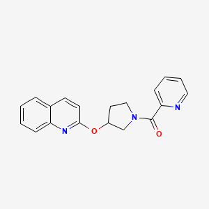 molecular formula C19H17N3O2 B2547357 Pyridin-2-yl(3-(quinolin-2-yloxy)pyrrolidin-1-yl)methanone CAS No. 2034328-26-0