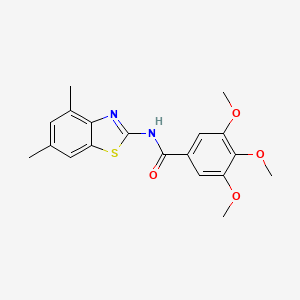 molecular formula C19H20N2O4S B2547363 N-(4,6-dimethyl-1,3-benzothiazol-2-yl)-3,4,5-trimethoxybenzamide CAS No. 312917-18-3