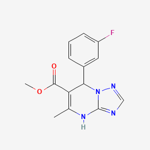 Methyl 7-(3-fluorophenyl)-5-methyl-4,7-dihydro-[1,2,4]triazolo[1,5-a]pyrimidine-6-carboxylate