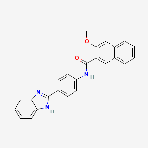 molecular formula C25H19N3O2 B2547388 N-(4-(1H-benzo[d]imidazol-2-yl)phenyl)-3-methoxy-2-naphthamide CAS No. 477538-07-1