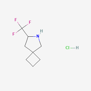 molecular formula C8H13ClF3N B2547395 7-(Trifluoromethyl)-6-azaspiro[3.4]octane hydrochloride CAS No. 2241128-84-5