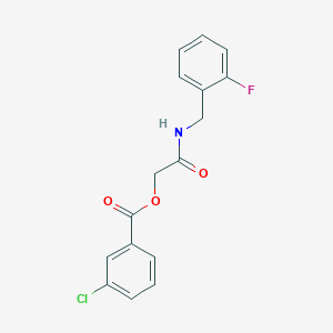2-((2-Fluorobenzyl)amino)-2-oxoethyl 3-chlorobenzoate