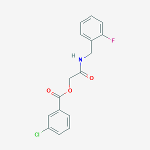 molecular formula C16H13ClFNO3 B2547397 2-((2-氟苄基)氨基)-2-氧代乙基 3-氯苯甲酸酯 CAS No. 1241973-34-1