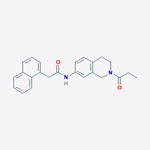 molecular formula C24H24N2O2 B2547399 2-(萘-1-基)-N-(2-丙酰-1,2,3,4-四氢异喹啉-7-基)乙酰胺 CAS No. 955735-77-0