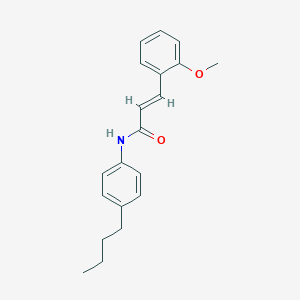 molecular formula C20H23NO2 B254740 (2E)-N-(4-butylphenyl)-3-(2-methoxyphenyl)prop-2-enamide 