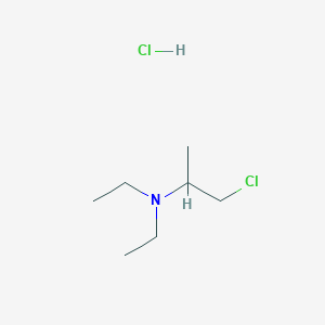 molecular formula C7H17Cl2N B2547401 1-Chloro-N,N-diethylpropan-2-amine;hydrochloride CAS No. 83843-12-3