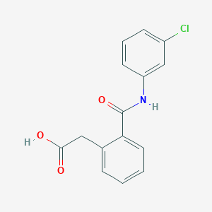 molecular formula C15H12ClNO3 B2547402 2-[2-[(3-氯苯基)氨基甲酰基]苯基]乙酸 CAS No. 38370-63-7