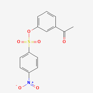 molecular formula C14H11NO6S B2547403 3-Acetylphenyl 4-nitrobenzene-1-sulfonate CAS No. 55660-67-8