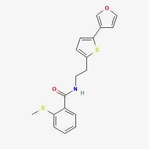 N-(2-(5-(furan-3-yl)thiophen-2-yl)ethyl)-2-(methylthio)benzamide