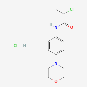 molecular formula C13H18Cl2N2O2 B2547420 2-chloro-N-(4-morpholin-4-ylphenyl)propanamide hydrochloride CAS No. 1171620-74-8