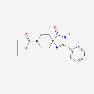 B2547435 Tert-butyl 4-oxo-2-phenyl-1,3,8-triazaspiro[4.5]dec-1-ene-8-carboxylate CAS No. 865626-62-6