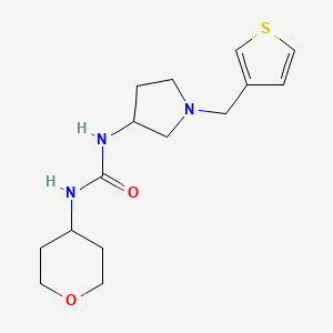 1-(Oxan-4-yl)-3-{1-[(thiophen-3-yl)methyl]pyrrolidin-3-yl}urea