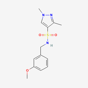 N-(3-methoxybenzyl)-1,3-dimethyl-1H-pyrazole-4-sulfonamide