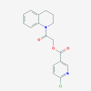 molecular formula C17H15ClN2O3 B2547445 [2-(3,4-dihydro-2H-quinolin-1-yl)-2-oxoethyl] 6-chloropyridine-3-carboxylate CAS No. 386279-55-6