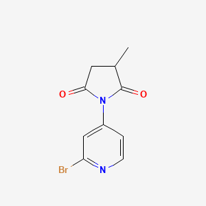 molecular formula C10H9BrN2O2 B2547449 1-(2-Bromopyridin-4-yl)-3-methylpyrrolidine-2,5-dione CAS No. 1873523-46-6